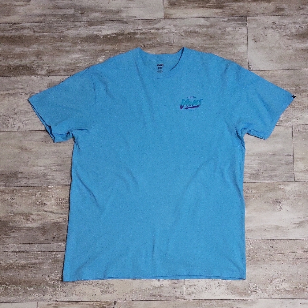 Vans Blue Graphic Cotton Tee Shirt - Picture 2 of 10
